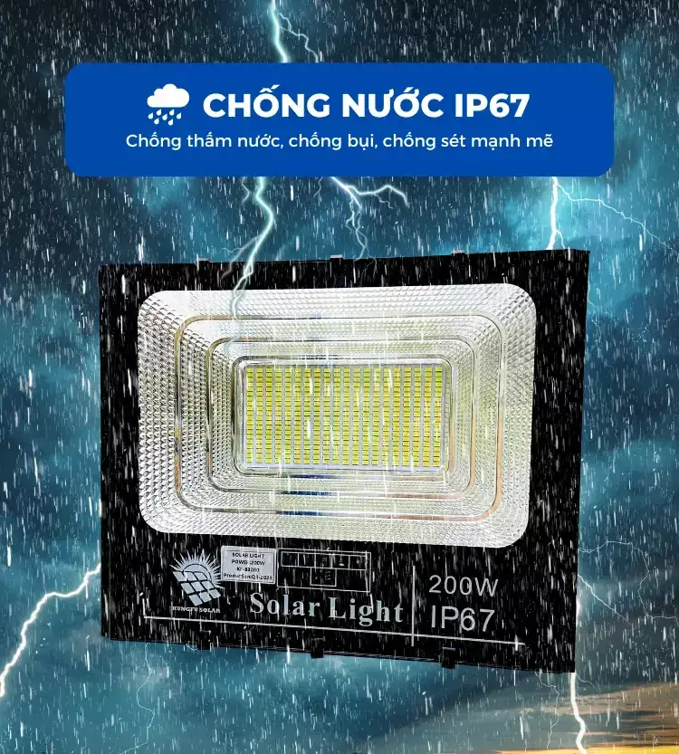 Đèn năng lượng mặt trời 200W Kungfu Solar