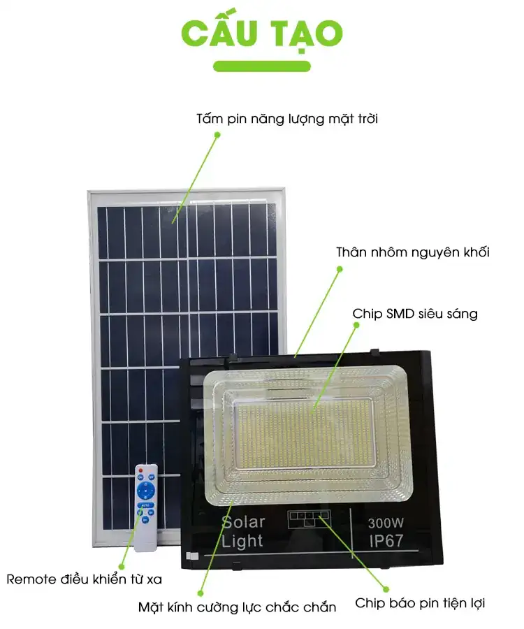 Đèn năng lượng mặt trời 300W Kungfu Solar