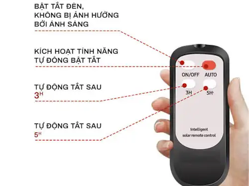 Cách sử dụng remote đèn năng lượng mặt trời