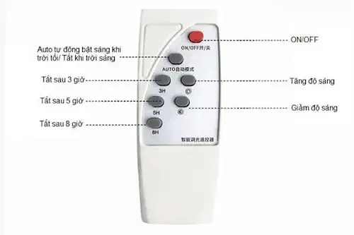 Cách sử dụng remote đèn năng lượng mặt trời